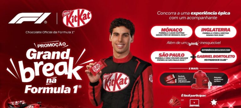 KitKat acelera com nova promoção ligada à Fórmula 1 e mira a Geração Z