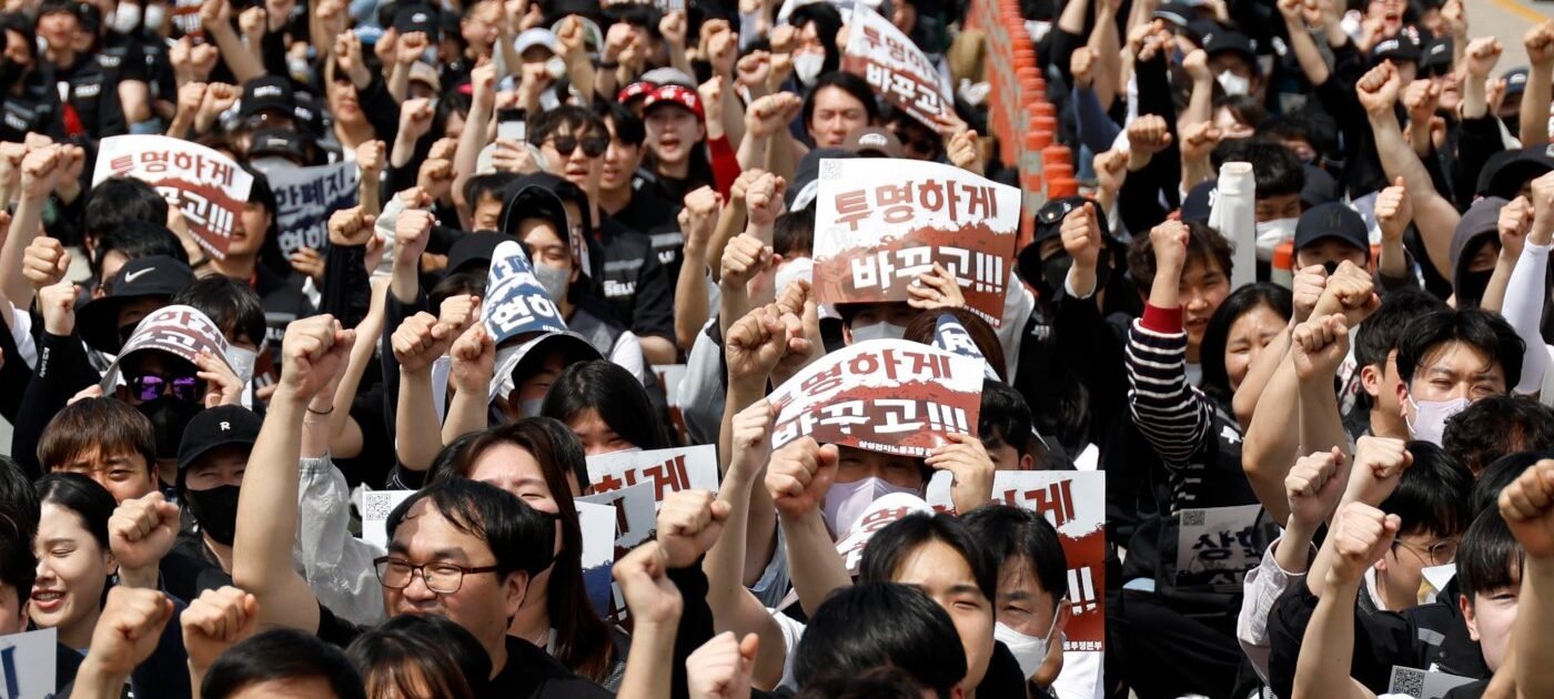 Funcionários da Samsung ameaçam parar fábricas por 18 dias e pressionam por 15% dos lucros da IA - Imagem do artigo